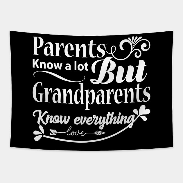 Grandparents know everything Tapestry by RK.shirts