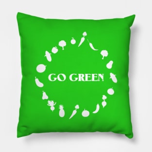 Vegan Go Green Awareness Pillow