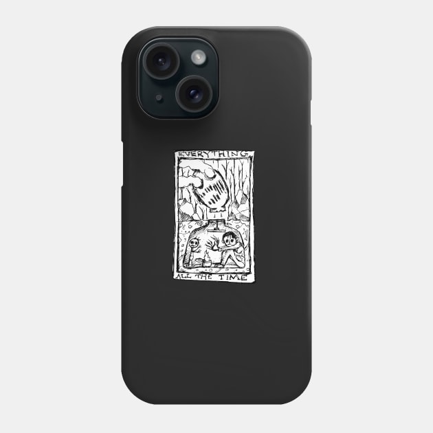 Everything All the Time - Idioteque Illustrated Lyrics Phone Case by bangart