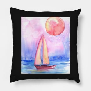 Red Moon Sail Pillow