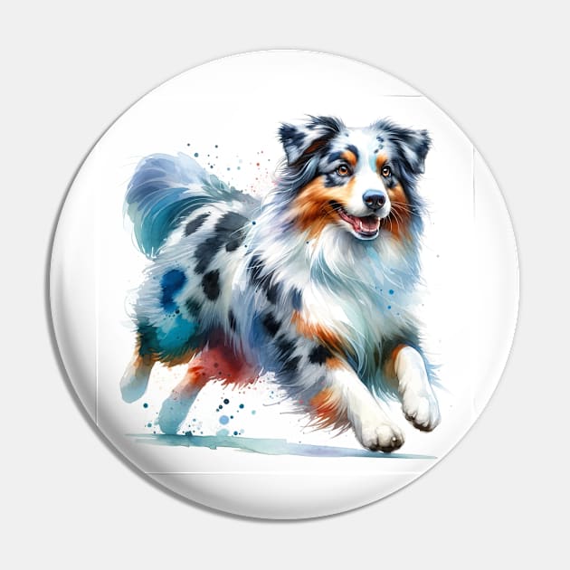 Australian Shepherd - Beautiful Dog Pin by Edd Paint Something