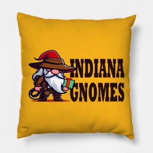 Indiana Gnomes - Adventurous Cute Gnome Tee Pillow