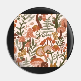 Avery woodland earth tones mushrooms toadstools Pin