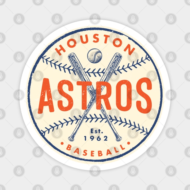 Vintage Houston Astros 2 by Buck Tee Magnet by Buck Tee