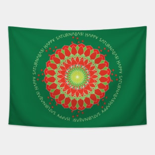 Happy Saturnalia Mandala Tapestry