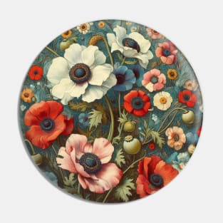 anemone and poppy flower pattern 4 Pin