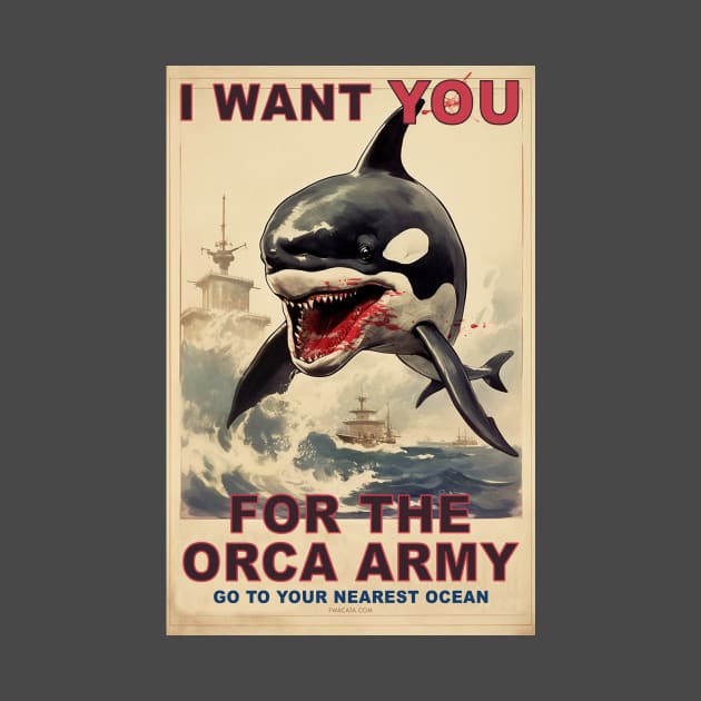 I WANT YOU FOR THE ORCA ARMY  Tshirt LOL Killer Whale Blow Hole Tee Sealife Marine Ocean Dolphin Top Comfort Colors Oversized Unisex Fit T-Shirt by FWACATA