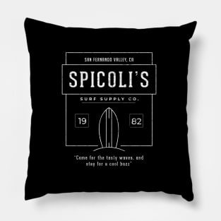 Spicol's Surf Supply Co. - modern vintage logo Pillow