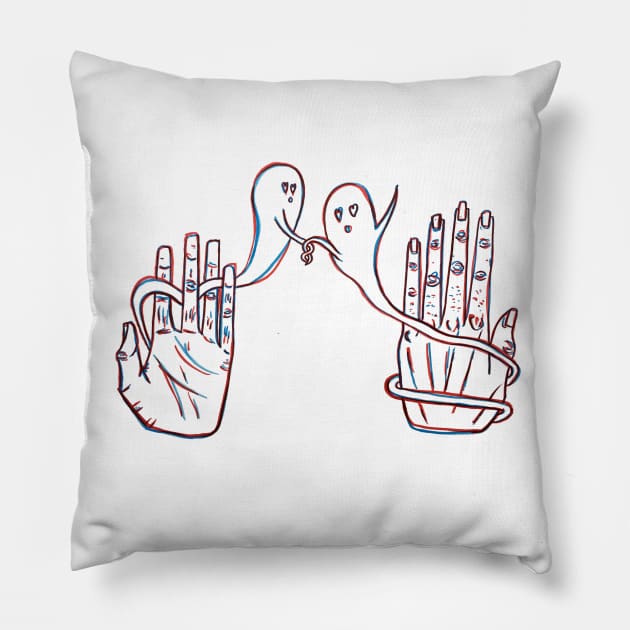 Holding Hands In Spirit Pillow by O. Rae