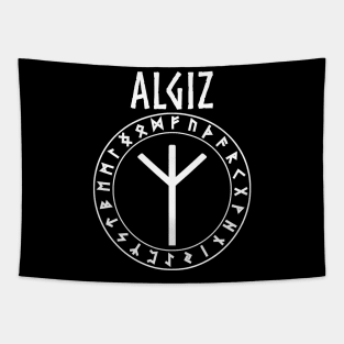 Algiz Norse Rune of Protection Tapestry