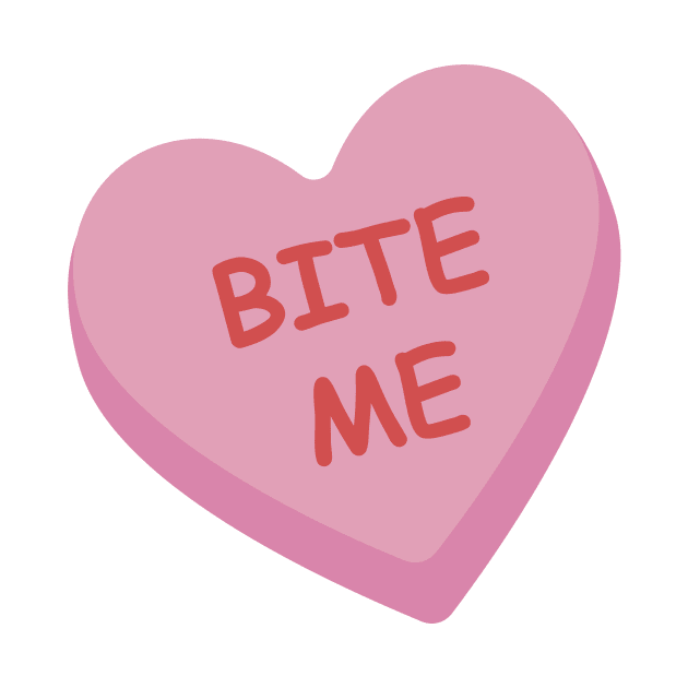 "Bite Me" Candy Heart by burlybot