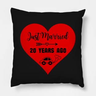 Just Married 20 Years Ago - Wedding anniversary Pillow