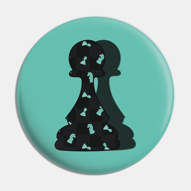 Сhess piece - pawn - black and blue colors pattern Pin by Lina shibumi