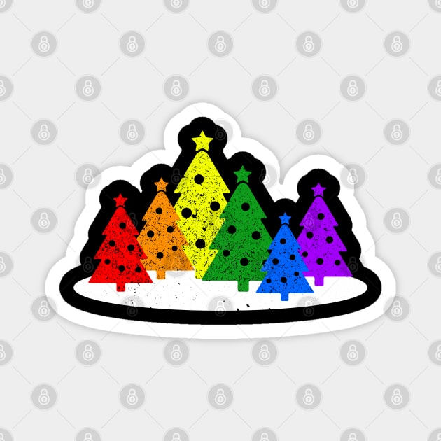 Gay Pride Christmas Trees Magnet by Muzehack