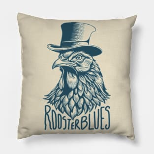 Rooster Blues Pillow