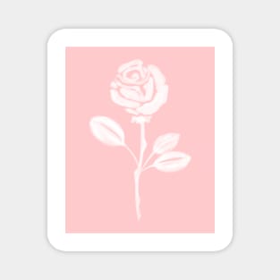 White Rose Watercolor Art Magnet