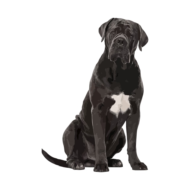 Black Cane Corso Dog by TinyLittleSquares