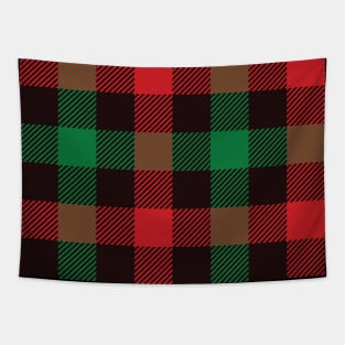 scotish red green pattern Tapestry