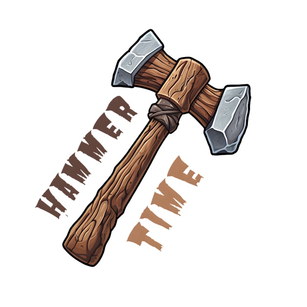 Hammer Time, Wooden Old RPG-style Hammer by Clearmind Arts