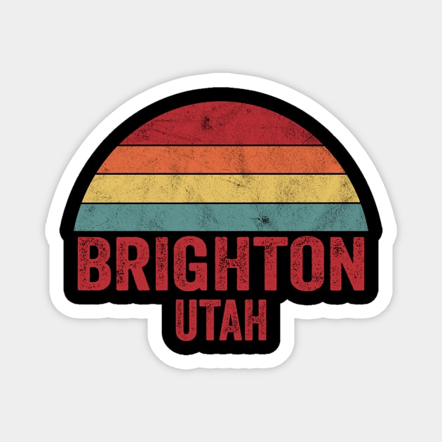 Brighton Utah Vintage 70s 80s Distressed Retro Magnet by Opal Designs