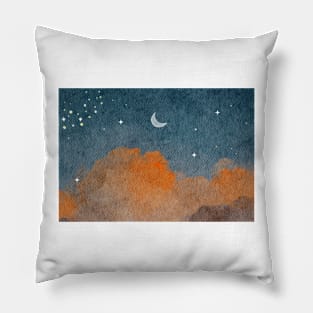 Crescent drawing Pillow