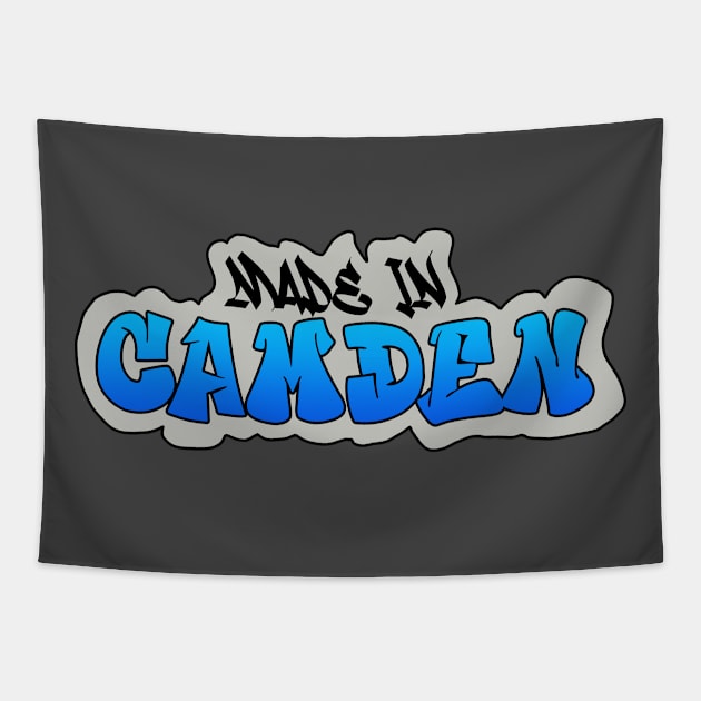 Made in Camden I Garffiti I Neon Colors I Blue Tapestry by EverYouNique