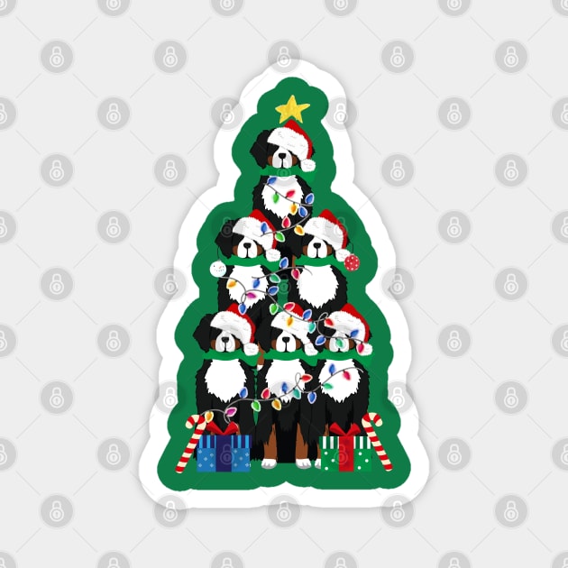 Bernese Mt Dog Puppy Christmas Tree Magnet by EMR_Designs