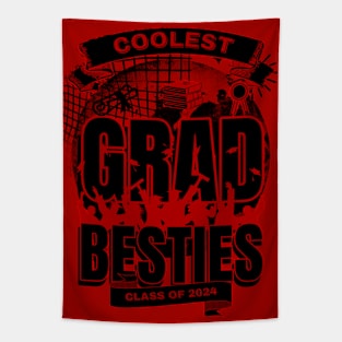 COOLEST GRAD BESTIES CLASS OF 2024 GRADUATION Tapestry