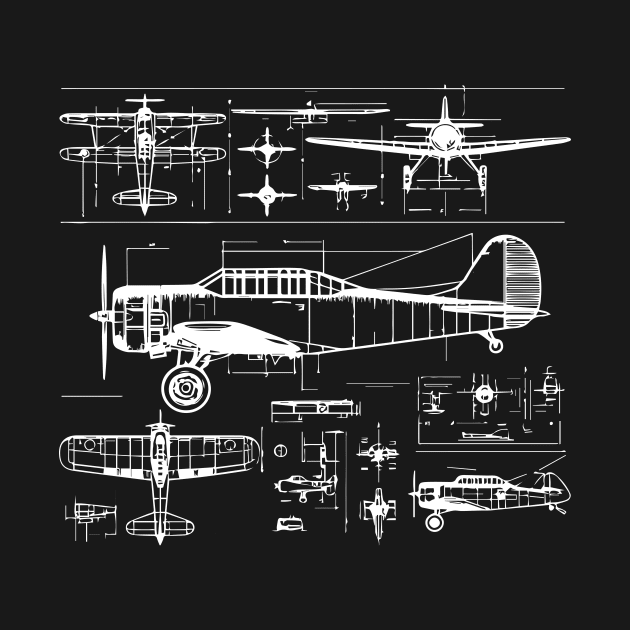 plane blueprint by lkn