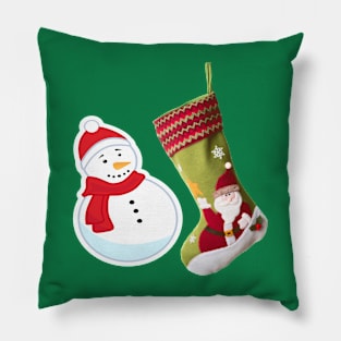 Christmas  Snowmen With Shocks Pillow