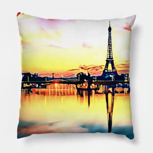 Paris In Autumn (Eiffel Tower) Pillow