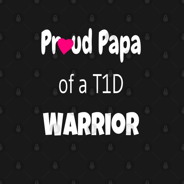 Proud Papa - White Text - Pink Heart by CatGirl101