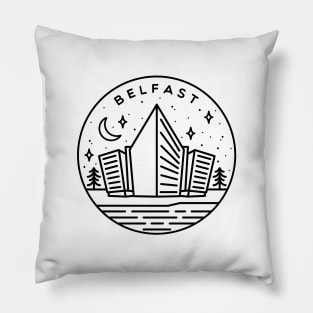 Belfast, Northern Ireland Emblem - White Pillow