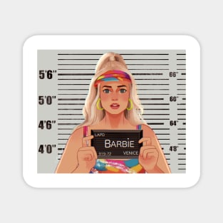 Arrested Barbie Magnet