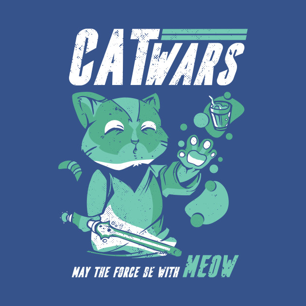 Discover CATWARS - MAY THE FORCE BE WITH MEOW - Cat Wars - T-Shirt