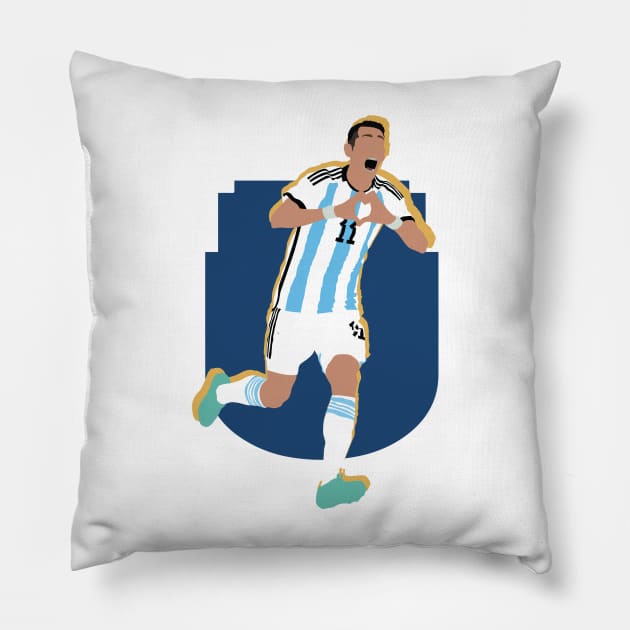 Angel Di Maria, Argentina vs France WC Final 2022 Collage Pillow by Jackshun