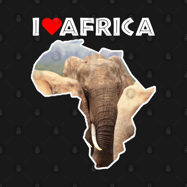 I Love Africa Elephant Family by PathblazerStudios