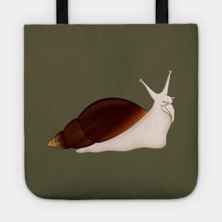 Giant African Land Snail, Achatina fulica, jade Tote