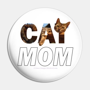 Cat mom - Bengal cat oil painting word art Pin