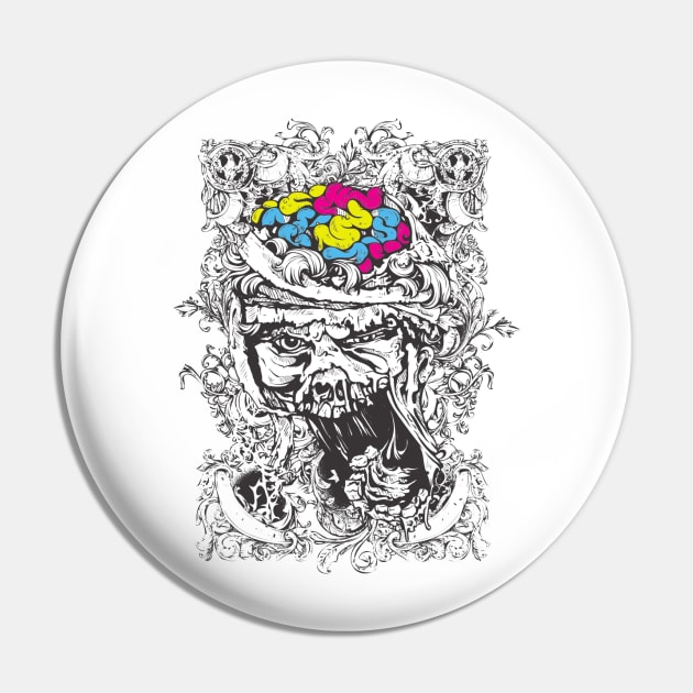 L.I.G. Colorful Zombie Brains Collection Pin by kjmonroe