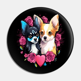 Chihuahua Couple Valentine Pin