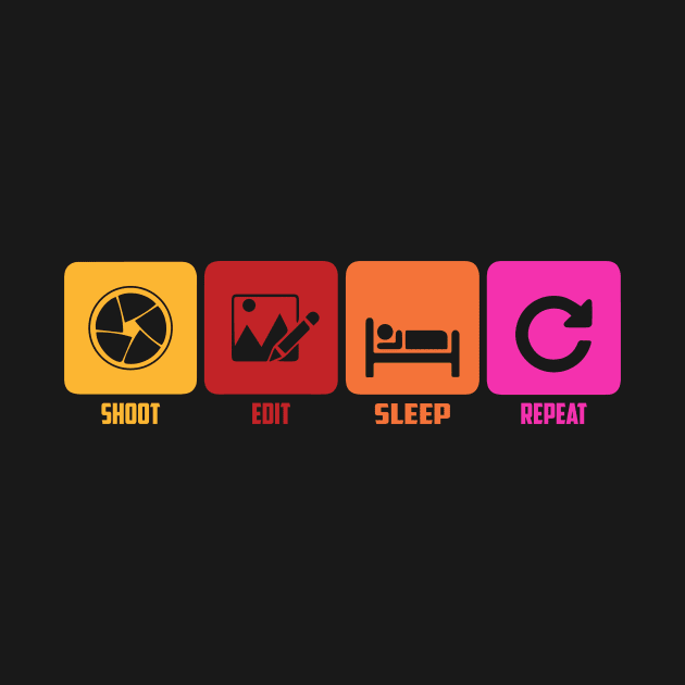 Shoot. Edit. Sleep. Repeat. by The Hustle Club