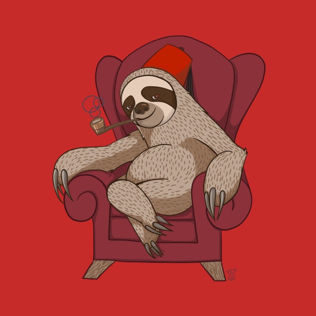 Sophisticated Sloth by cartoonowl