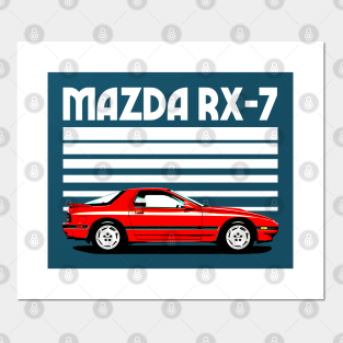 MAZDA RX7 DRIFTING A4 POSTER GLOSS PRINT LAMINATED 11.7" x 7.3" 