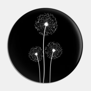 Dandelions on black Pin