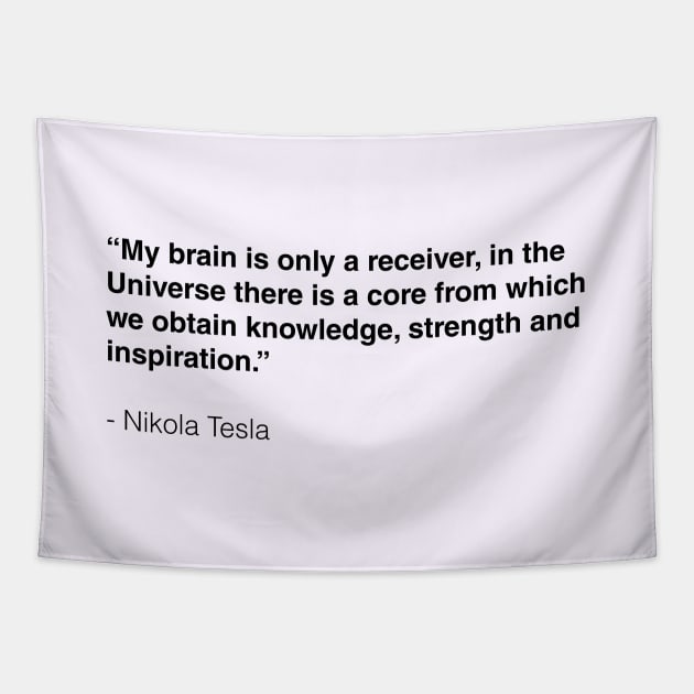 Nikola Tesla quote Tapestry by Mon, Symphony of Consciousness.