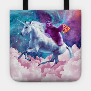 Space Sloth On Unicorn - Sloth Pizza Tote