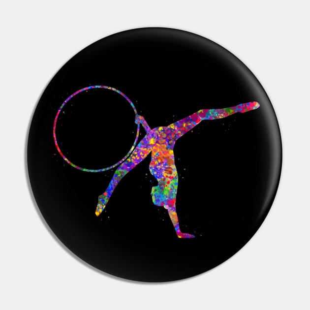 Rhythmic gymnastics hoop watercolor art Pin by Yahya Art