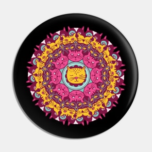 CAT MANDALA colorful cute kittens Pin