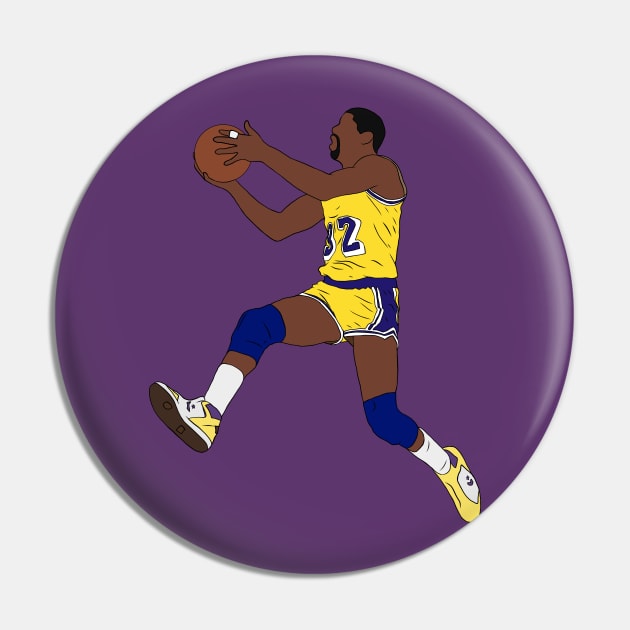 Magic Johnson Layup Pin by rattraptees